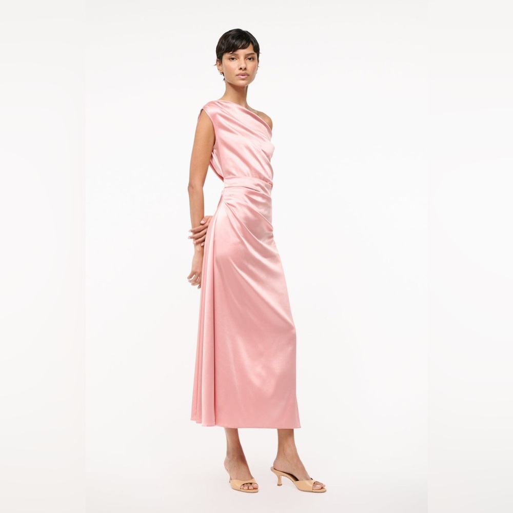 $695 STAUD PHARE SILK DRESS ROSE size 8 - Picture 5 of 15